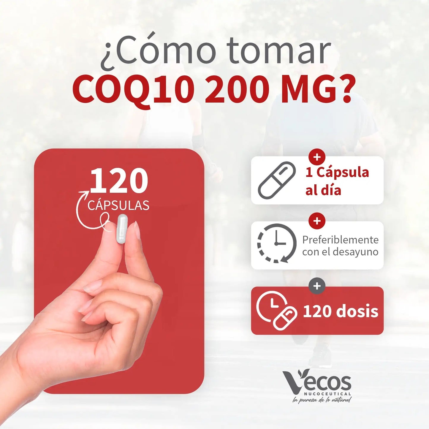 Coenzima Q10 200 mg Vecos 120 capsulas