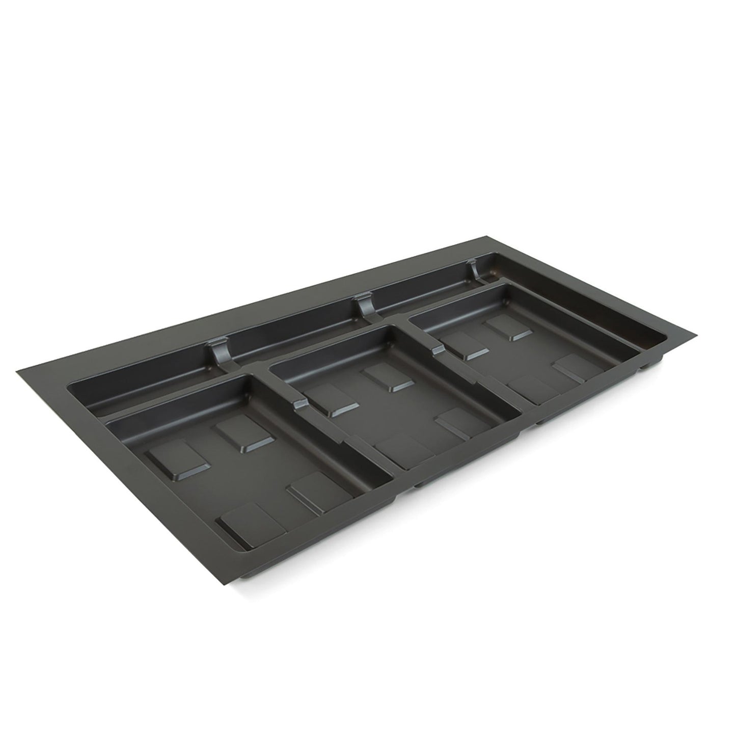 Emuca Base para contenedores cajón cocina, módulo 600 mm, Plástico, Gris antracita