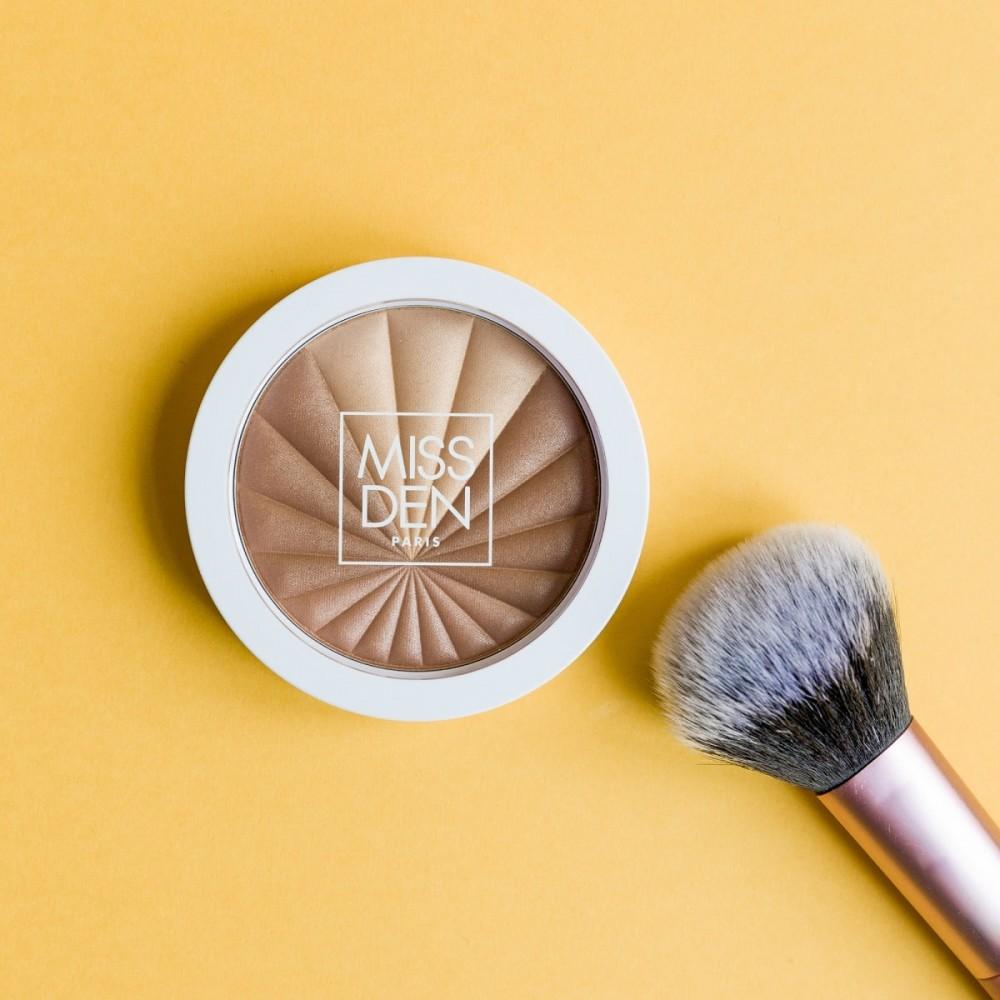Maquillaje polvo "Bronze eclat" 652  piel clara, Miss Den Paris