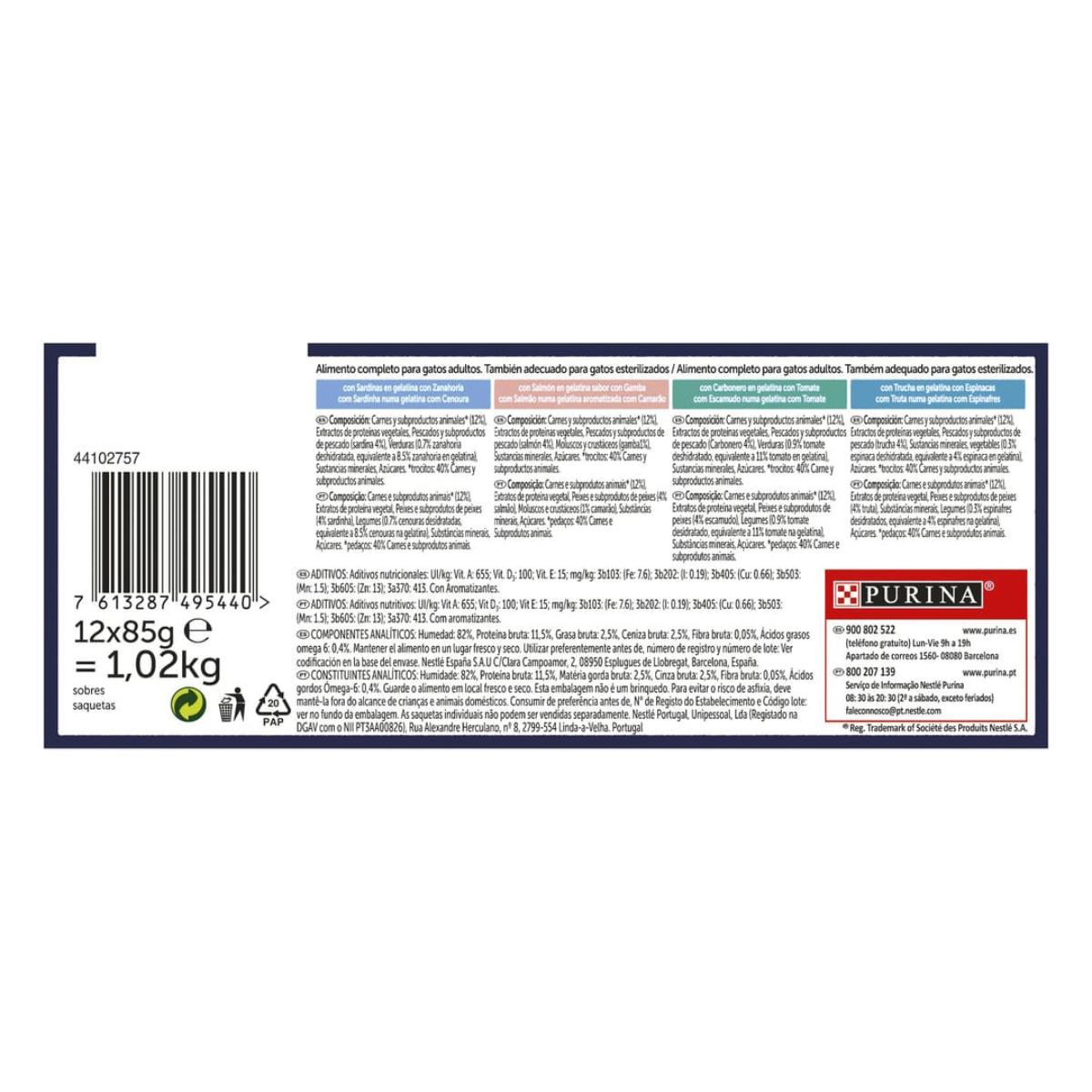 FELIX Sensations festín del mar Gelatinas Multipack 12 x 85 g