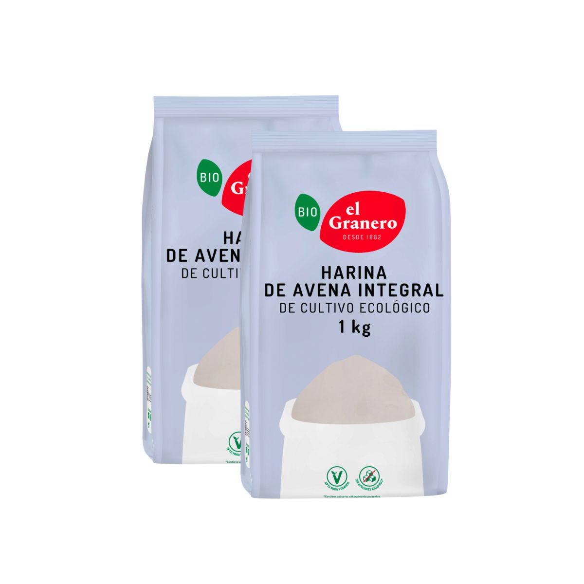 Pack 2x Harina de Avena Integral Bio El Granero 1 Kg