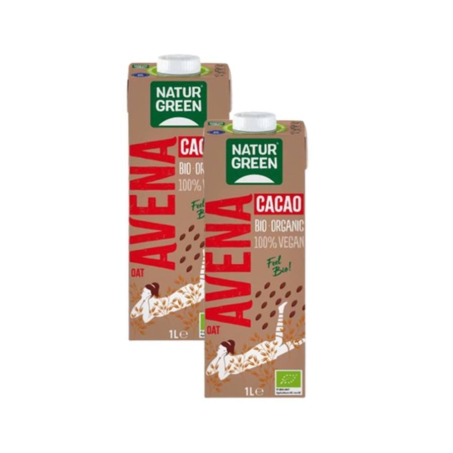 Pack 2uds Bebida de Avena Choco NaturGreen 1 L