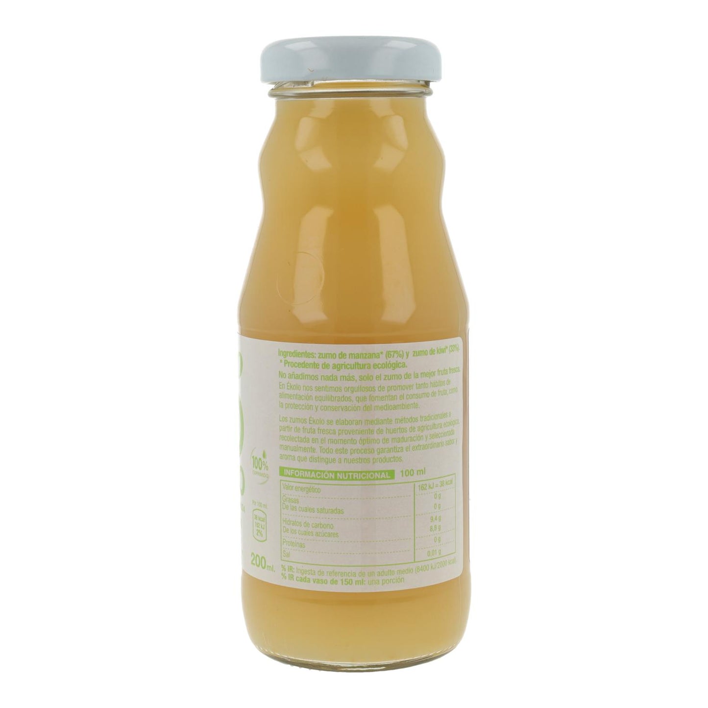 Zumo de Kiwi y Manzana Bio 100% exprimido ékolo 750 ml
