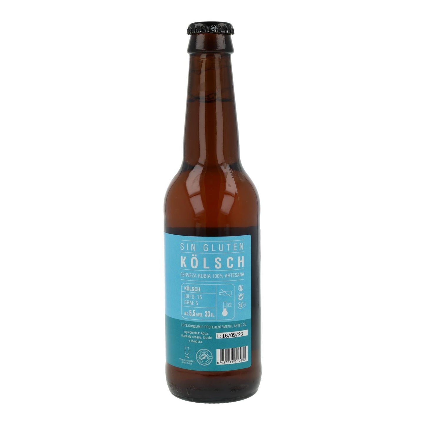 Cerveza Artesana La Ribera Rubia Sin Gluten 330 Ml