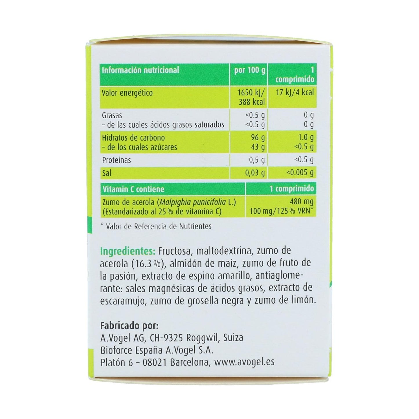 Vitamina C A.Vogel 40 comprimidos