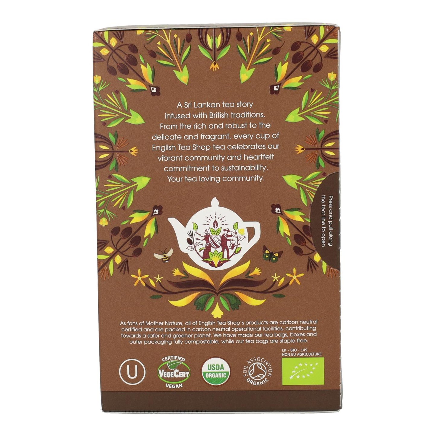 Té Rooibos Chocolate y Vainilla Bio English Tea Shop 40 g