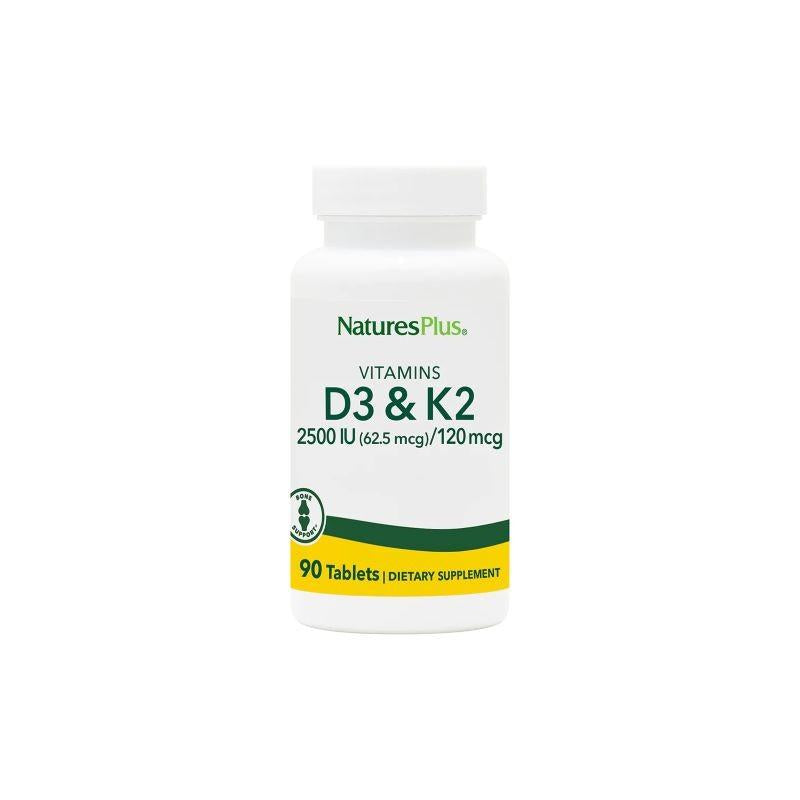 Vitamina D3 2500UI / Vitamina K2, Nature's plus 90 comprimidos