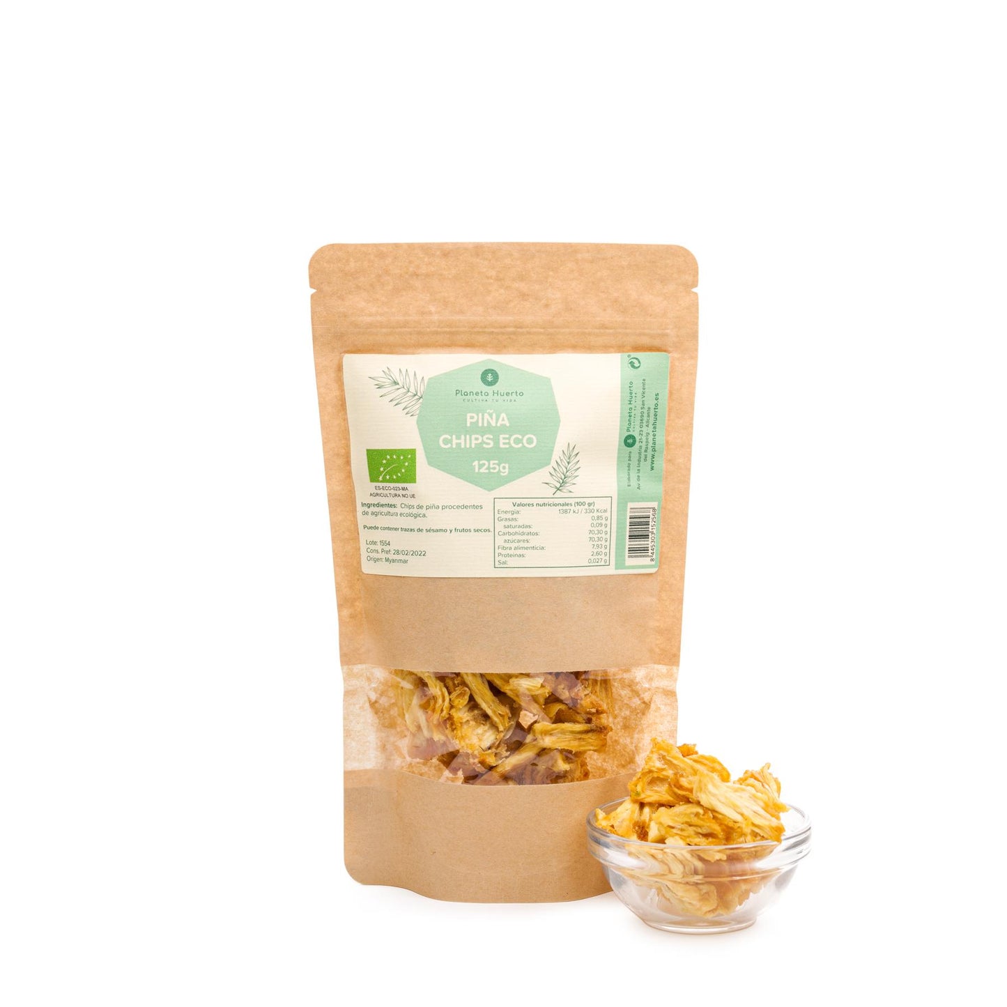 Piña chips ECO Planeta Huerto 125 g