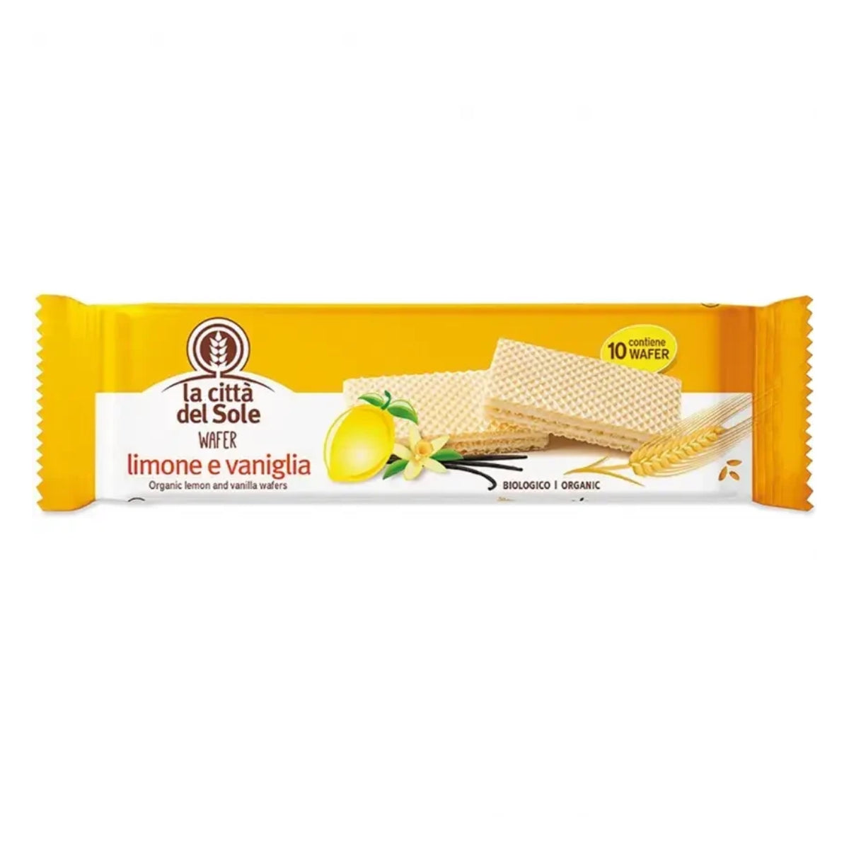 Wafer de limón y vainilla, La Città del Sole, 125 g