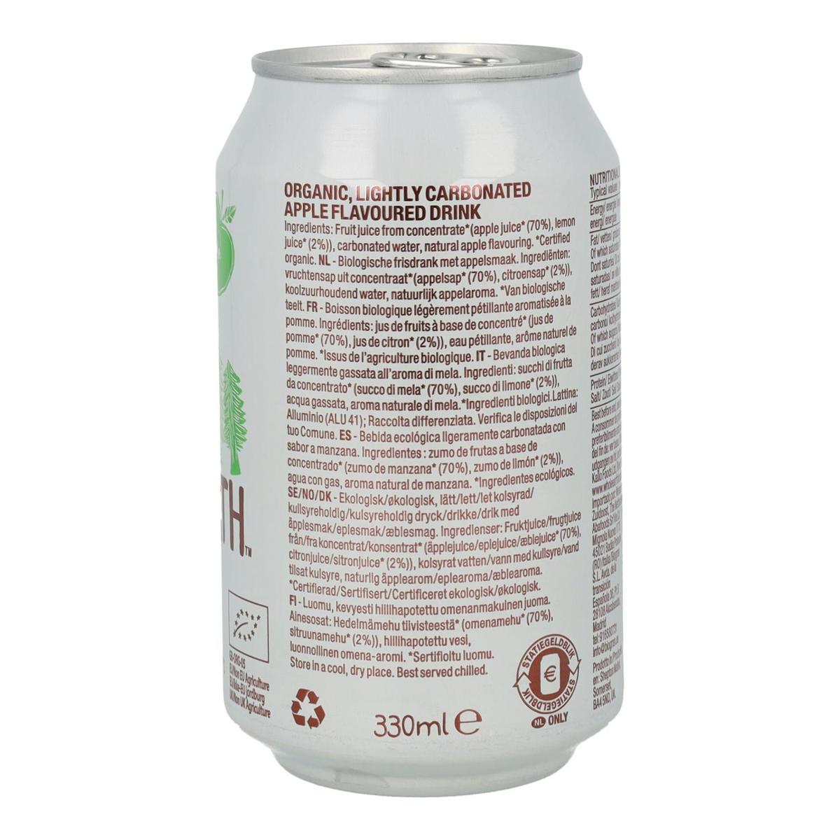 Pack x6 Refresco Bio Manzana, 330 ml. Whole Earth