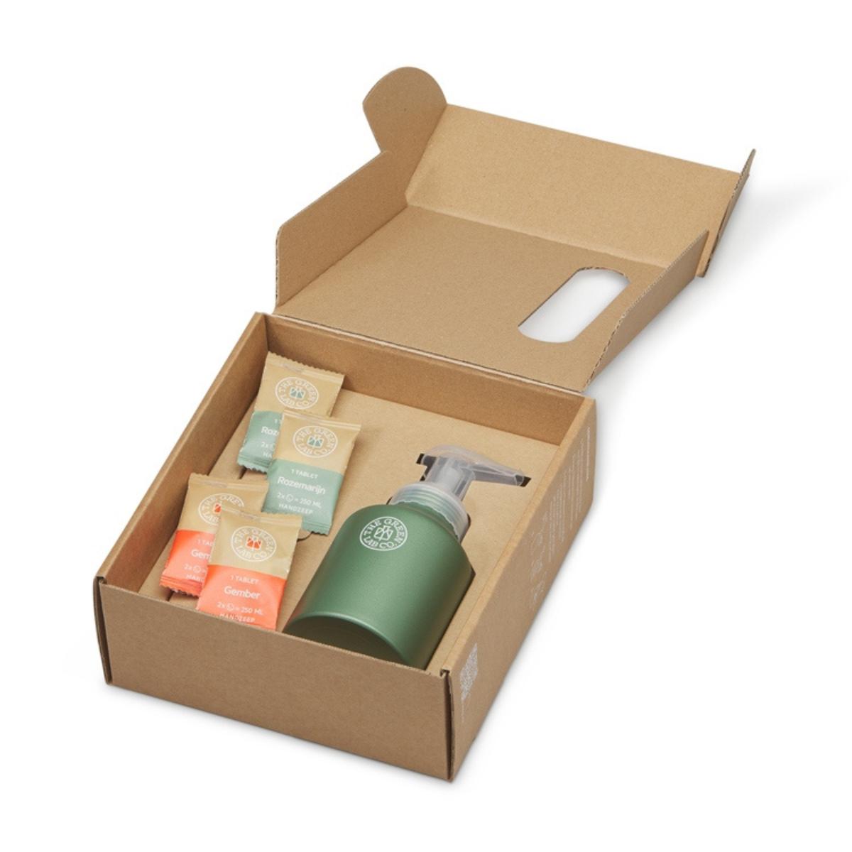 Set Botella de Jabón Forever + 8 pastillas de Jabón Romero y Jengibre The Green Lab