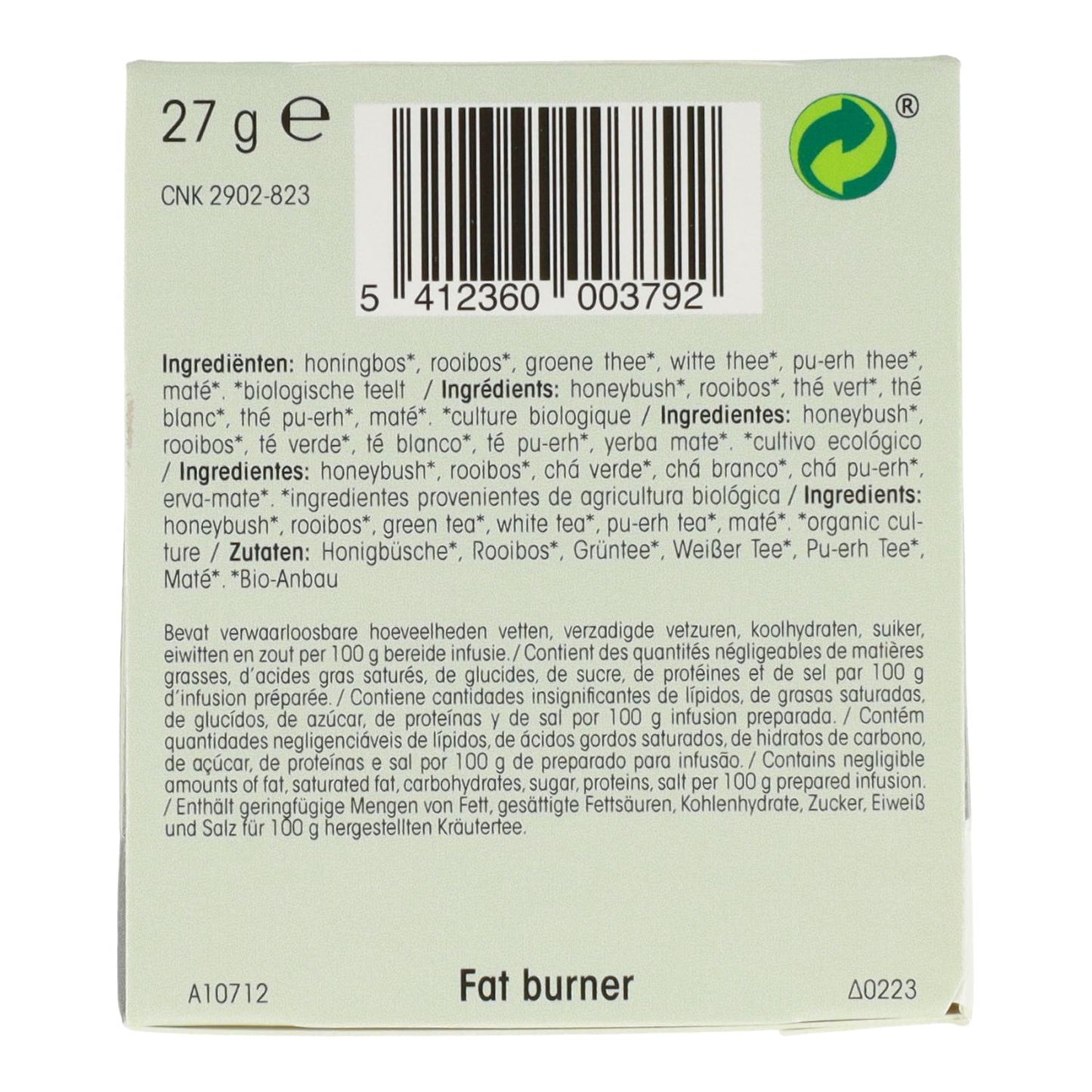 Infusión quemagrasas Fat burner Physalis 20 bolsitas