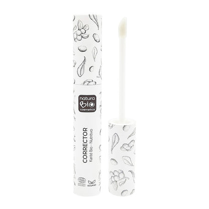 Corrector Líquido 01 Marfil Cíes, Acabado Suave y Saludable, Con Ácido Hialurónico y Manteca de Karité, NaturaBIO Cosmetics, 8ml