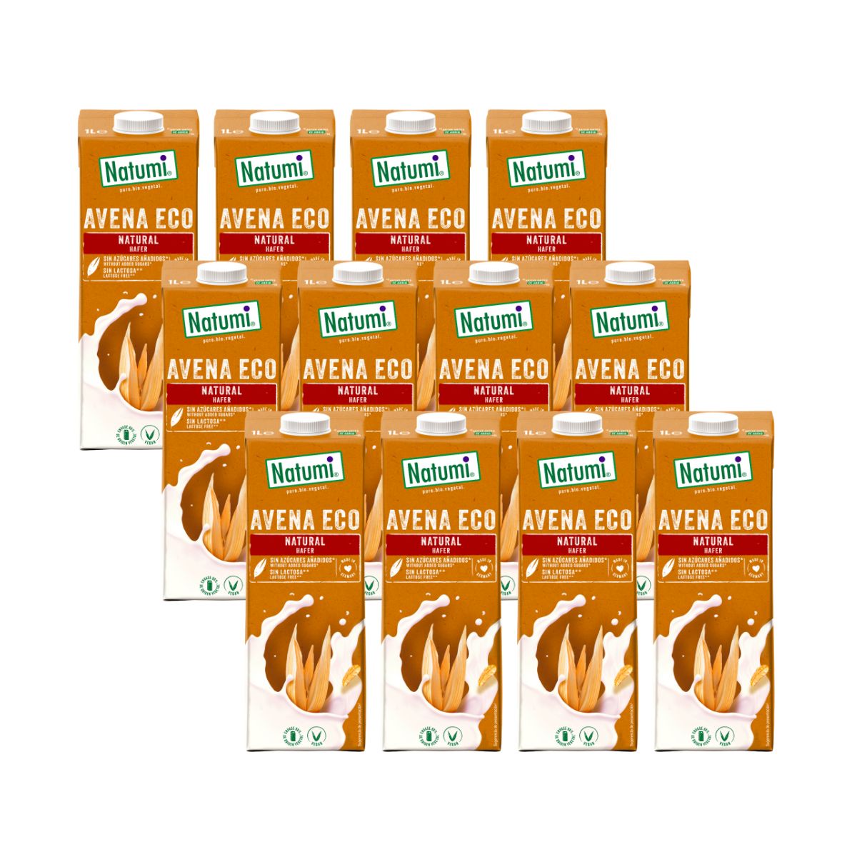 Pack 12 x  Bebida Avena BIO  Natumi 1 L