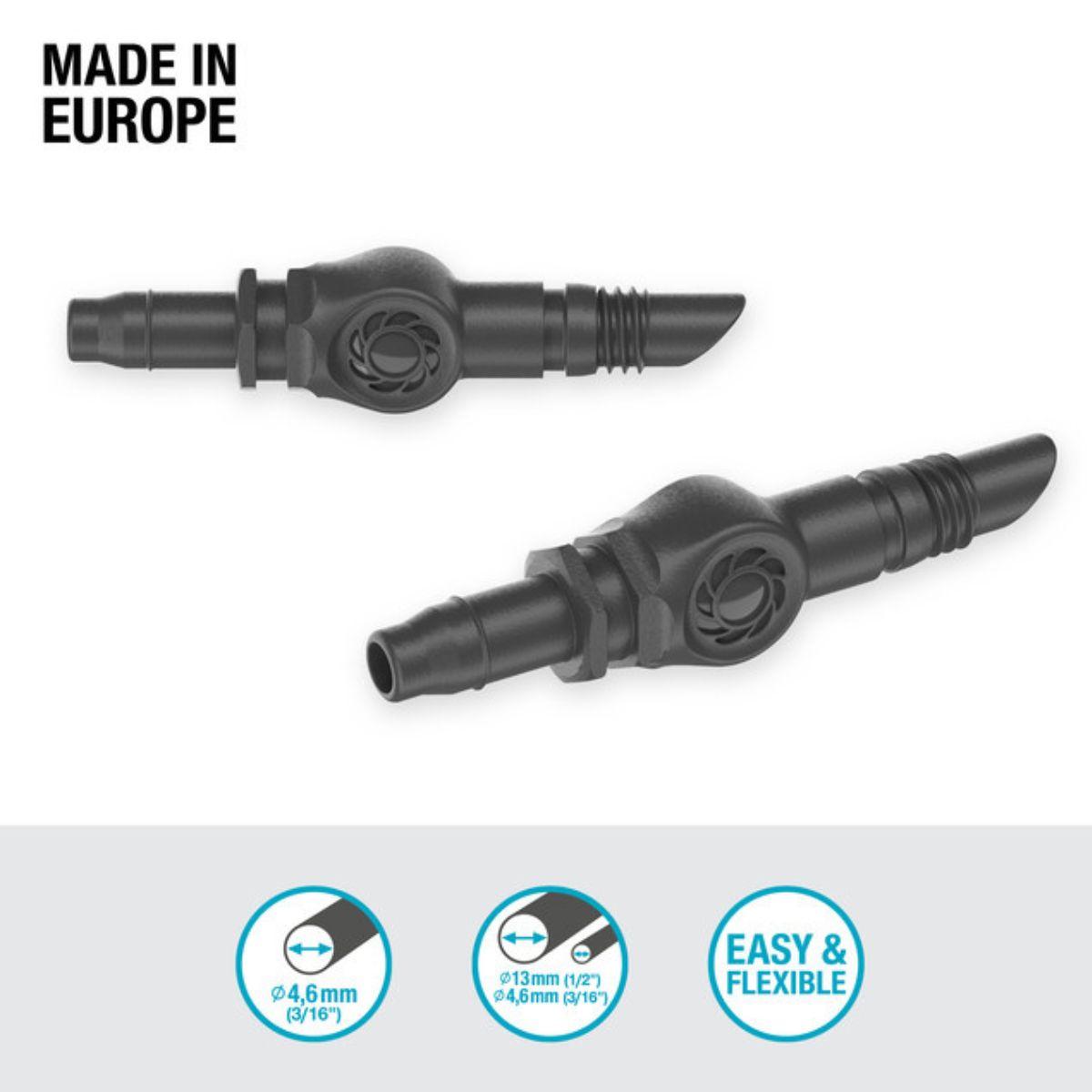 Empalme 4.6 mm (3/16") Microdripsystem Gardena