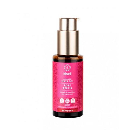 Aceite capilar rosas reparador cabellos dañados khadi La Rueda Natural 50 ml