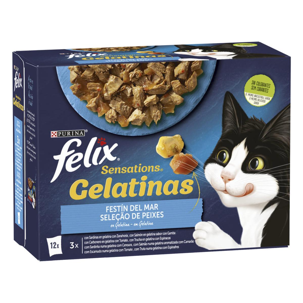 FELIX Sensations festín del mar Gelatinas Multipack 12x85 g
