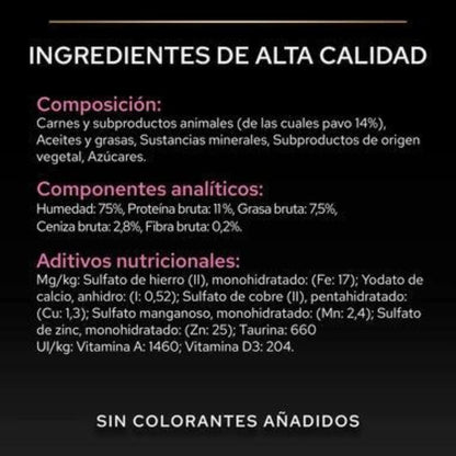 Pro Plan gato lata adulto Delicate Mousse rico en pavo Purina 85g