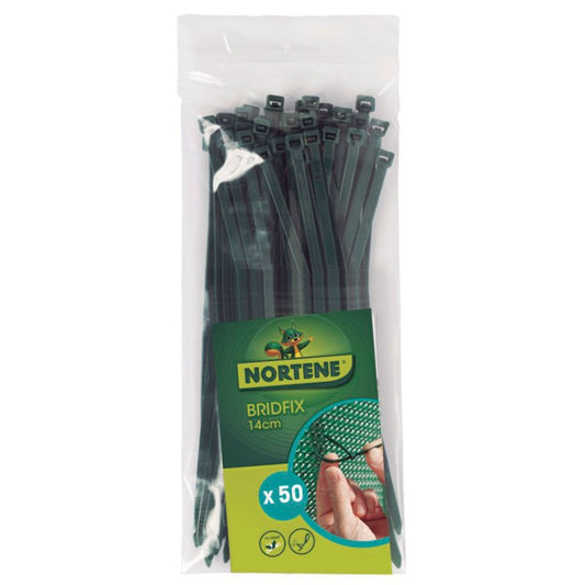 Bridas de sujección verde Bridfix 50 ud Nortene