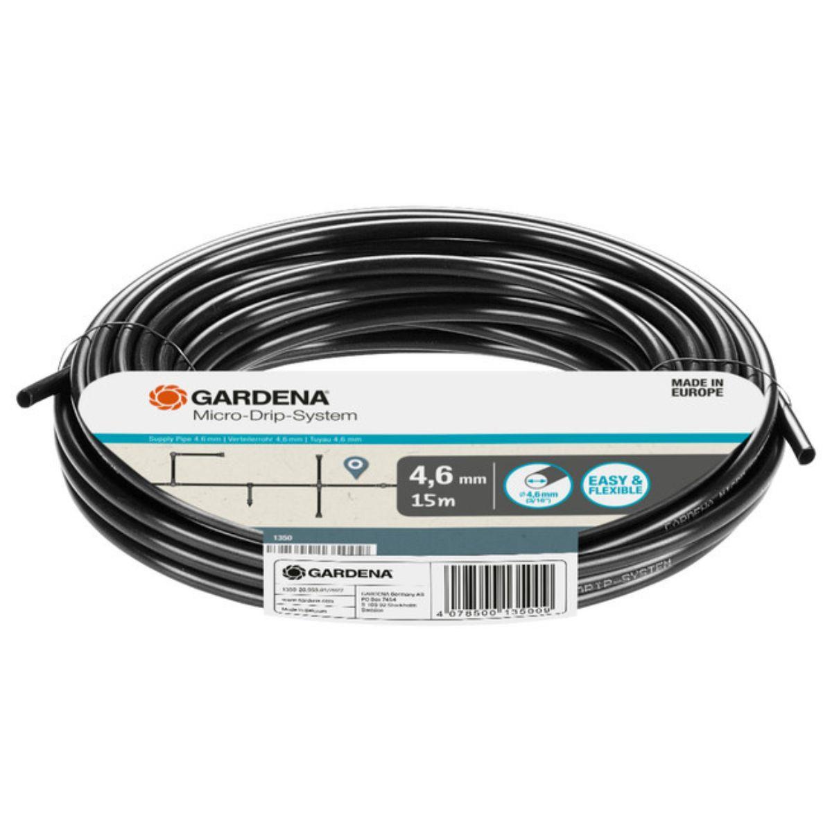 Tubería distribución 4.6 mm (3/16") 15 metros Microdripsystem Gardena