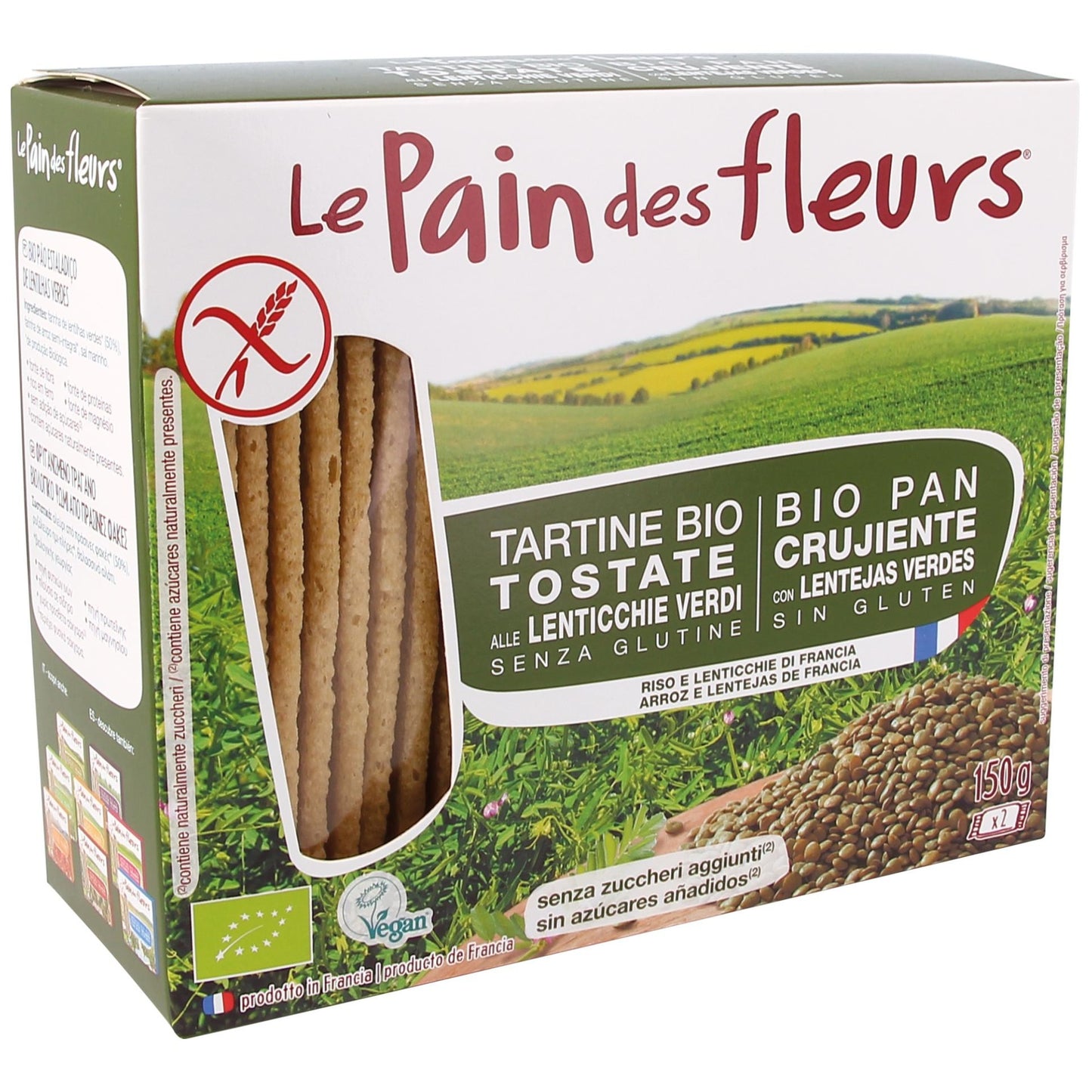 Tostadas Crujientes Crakers de Trigo Sarraceno sin gluten BIO Le Pain de Fleurs150 g