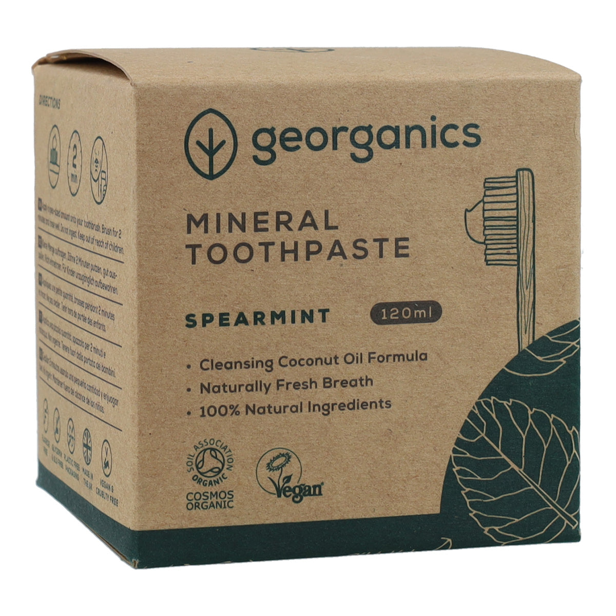 Dentífrico natural Hierbabuena  y Coco Georganics