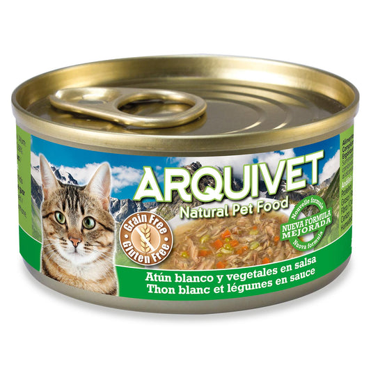 Atún blanco y verduras en salsa Arquivet 80 g Comida húmeda para gatos