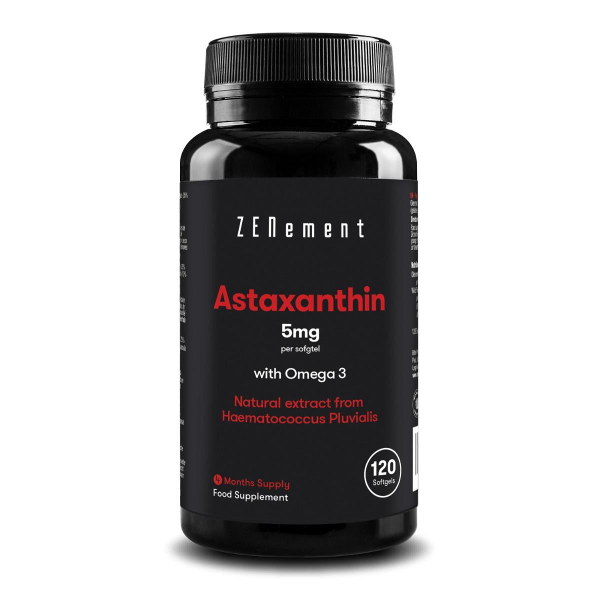 Astaxantina, 5 mg con Omega 3 Zenement,  120 comprimidos