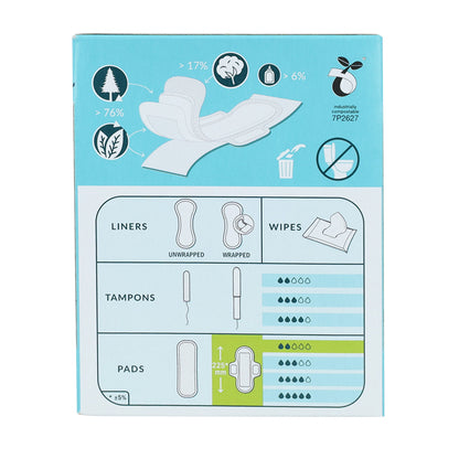 Compresa regular con alas bio Natracare 14 Uds