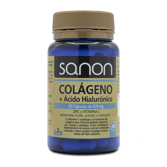 Colágeno + Ácido Hialurónico SANON 60 cápsulas de 479mg FR