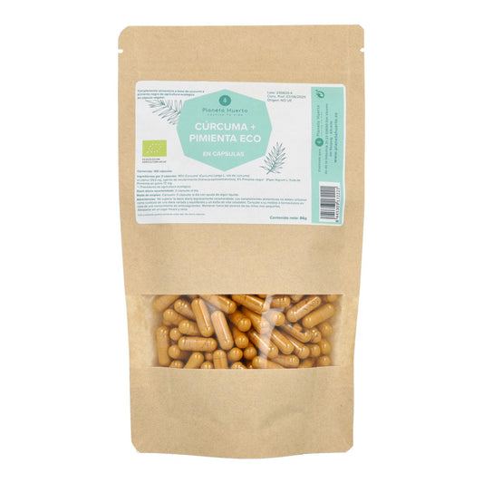 Cúrcuma + Pimienta BIO Planeta Huerto 150 cápsulas