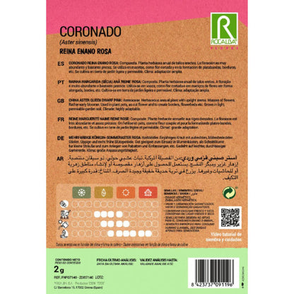 Semillas de Coronado reina enano, rosa
