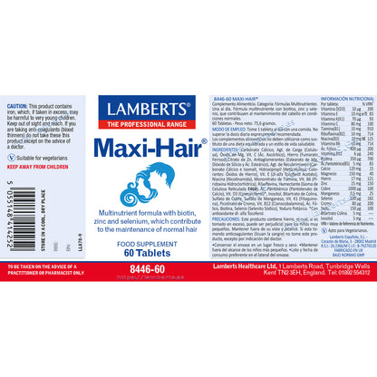 Pack 2x  Maxi-Hair Lamberts  60 tabletas