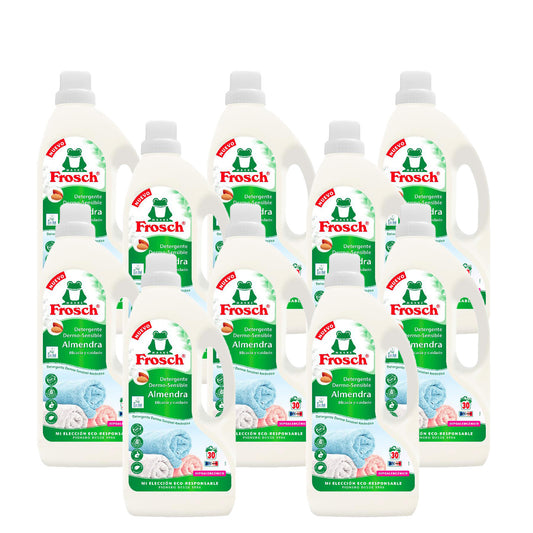 Pack 10x Detergente Liquido Almendra Frosch 1,5L
