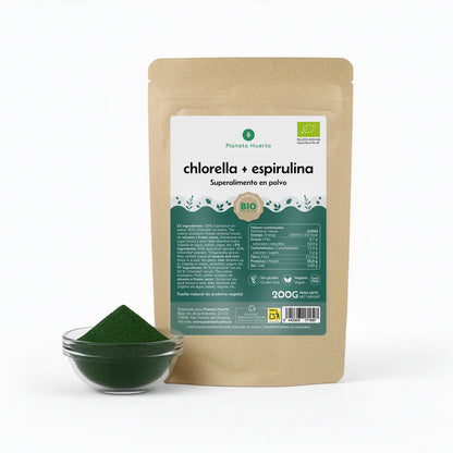 Chlorella + Spirulina en polvo Planeta Huerto 200 g