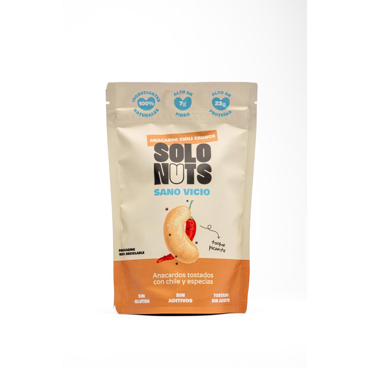 Anacardos Tostados Picantes SoloNuts 130g