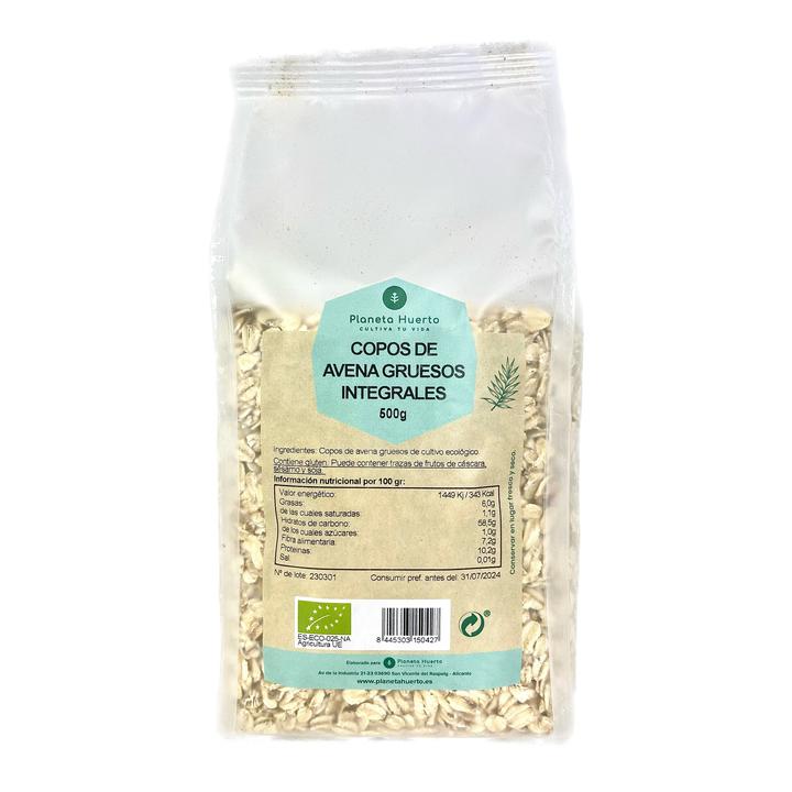 Copos de Avena integrales gruesos ECO Planeta Huerto