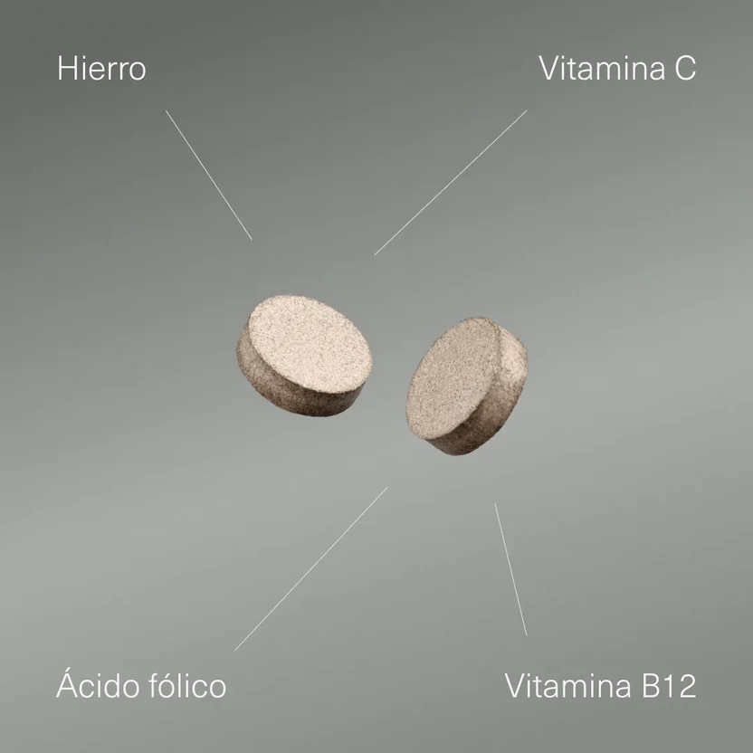 Hierro Suplemento 28 mg + Vitamina C, B12 y Acido Fólico Aldous Bio 400 Comprimidos