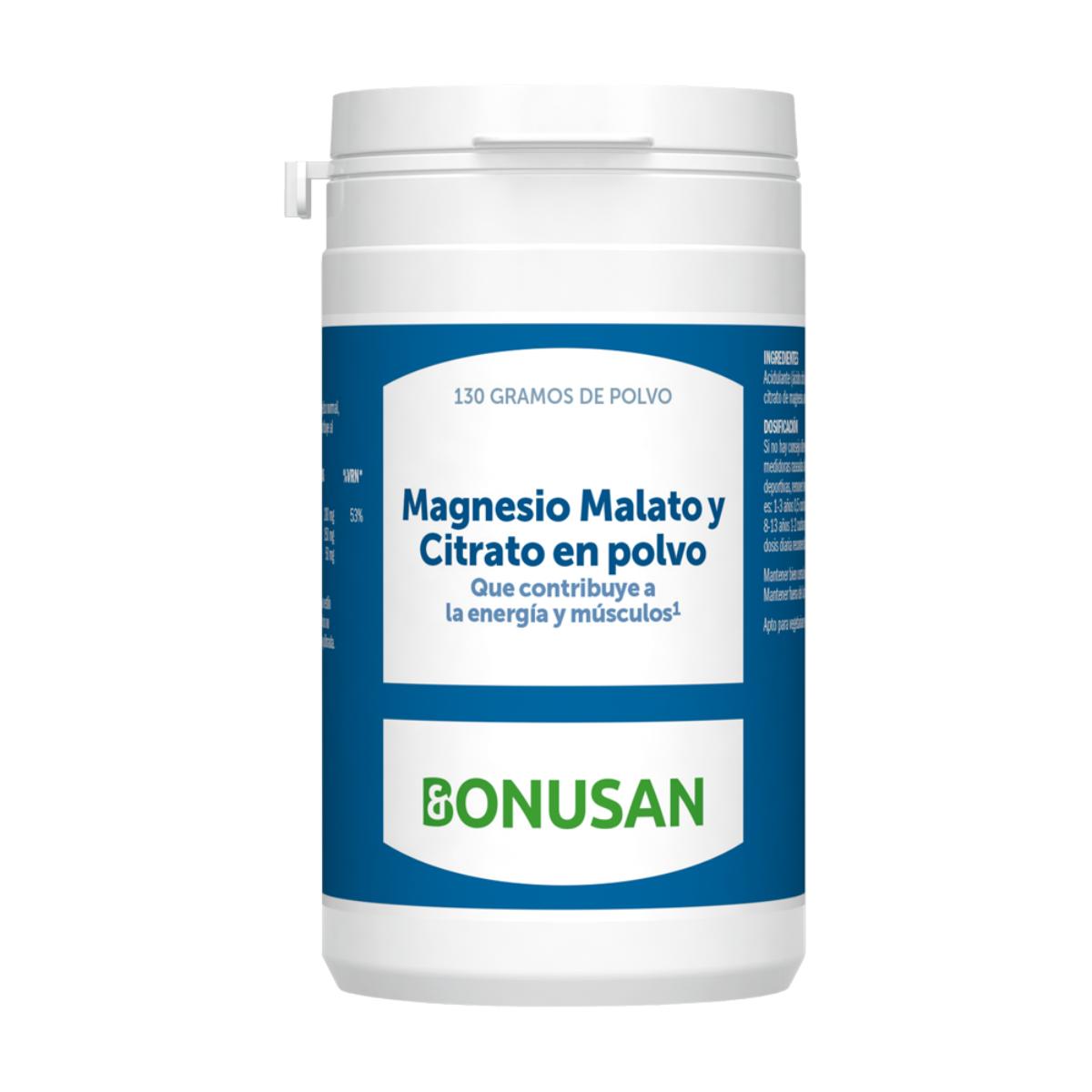 Magnesio Malato y Citrato Bonusan en polvo 130g
