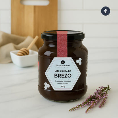 Miel Cruda de Brezo Planeta Huerto 500 gr