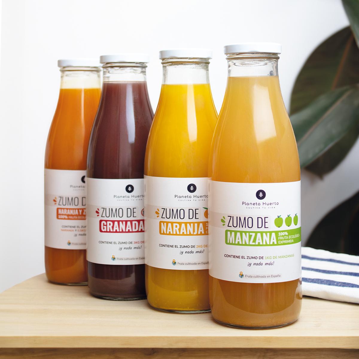 Pack 6x Zumo de Manzana 100% fruta exprimida Eco Planeta Huerto 750ml