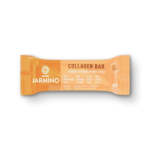 Barrita de Colágeno y Proteica BIO Cacahuetes y Cacao Jarmino