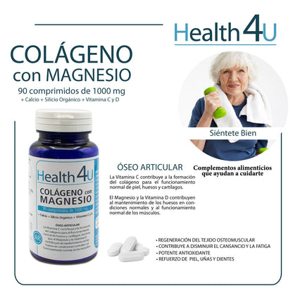 H4U Colágeno con Magnesio 90 comprimidos de 1.000 mg