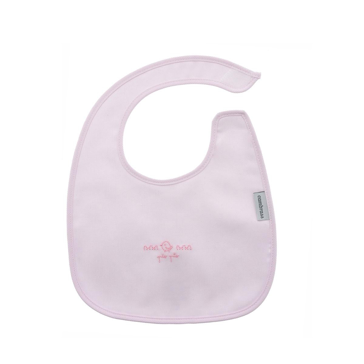 Babero cuadrado con Velcro Celeste 20x26 cm.