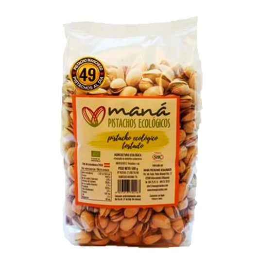 Pistachos ecológicos tostados con cáscara Maná 250gr