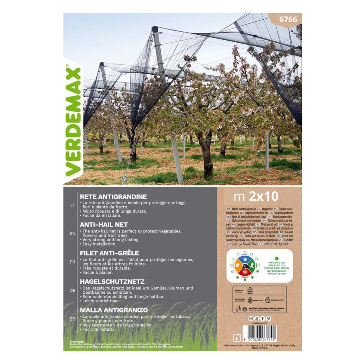 Malla anti granizo Verdemax 2 x 20 m