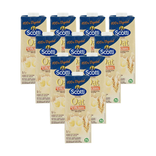 Pack 10 x Bebida Avena Calcio Scotti 1 L