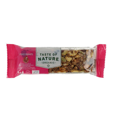 Barrita de frutos secos con granada sin gluten BIO Taste Of Nature 40 g