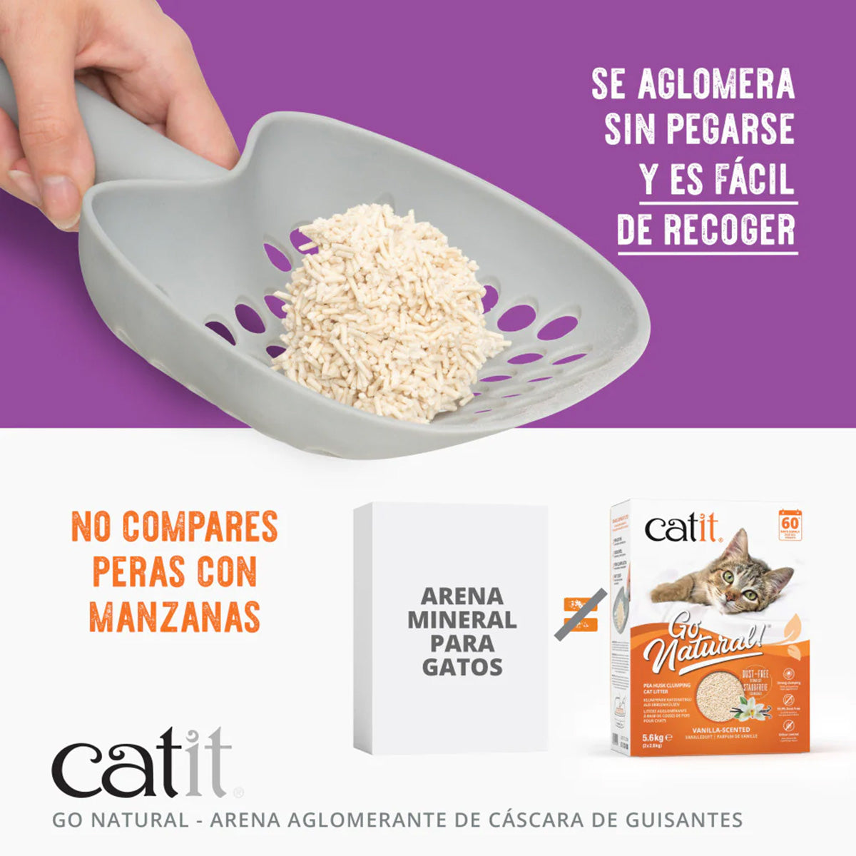 Arena Guisante aroma Vainilla Go Natural! 5,6 kg Catit