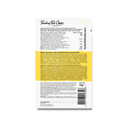 Chocolate keto ecológico y vegano 48% blanco 50 g